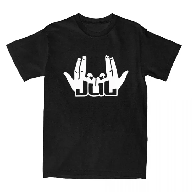 Camiseta de rapero francés Jul Sign para hombre, estilo callejero, de algodón puro, camisetas Harajuku de verano con cuello redondo, logotipo personalizado, ropa extragrande.