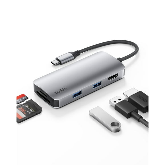 Adaptador multipuerto 5 en 1 USB-C Hub Belkin con HDMI 4K para MacBook