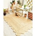 thumbnail image 1 of Natural Jute Scalloped Rug, Natural Jute Rug, Bohemian Scallop Rug, Boho Decor Rug, Area Rug, Handwoven Jute Rug, Custom Rug, Decorative Rug (6X9 Feet Jute Rug, Brown), 1 of 1