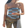 thumbnail image 1 of Women Vintage Basic Ribbed Knit Tank Top Halter Backless Sleeveless Crop Top Summer Camisole Vest Top, 1 of 6