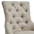 thumbnail image 5 of Weston Home Chelsea Lane Curved Back Linen Tufted Dining Chair, Set of 2, Beige, 5 of 7