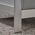 thumbnail image 6 of Rashad Outdoor Aluminum Loveseat and Coffee Table Set with Cushions, Silver and Light Gray, 6 of 6