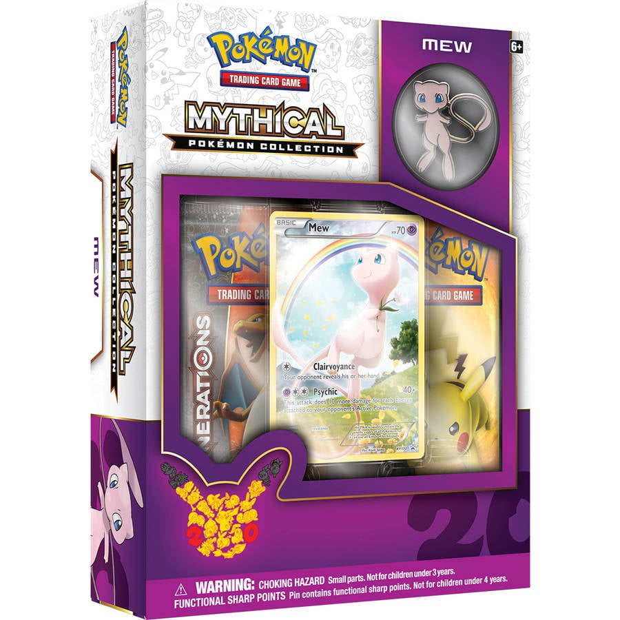 6 Pokemon Mythical Collection Pin Box : Mythical Manaphy Mythical Mew Shaymin 