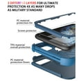 thumbnail image 2 of Diverbox for iPhone X Case/iPhone Xs Case [Shockproof] [Dropproof] [Tempered Glass Screen Protector ] Heavy Duty Protection Phone Case Cover for Apple iPhone X/XS (Blue), 2 of 7