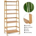 thumbnail image 6 of Costway Multifunctional 4 Shelf Bamboo Bookcase Ladder Plant Flower Stand Rack Storage, 6 of 9