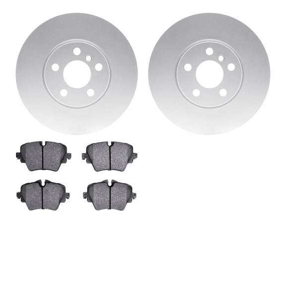 Dynamic Friction Company Front Geospec Brake Rotors with 5000 Euro Ceramic Brake Pads 4602-32019
