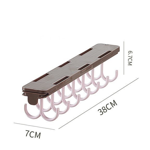 Tainini Sliding Closet Hanger ,Extendable Lateral Tie Rack Storage Display Rail Organizer for Wardrobe