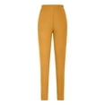 thumbnail image 4 of felwors Fleece Lined Leggings Women Thick Soft High Waisted Black Tummy Control Thermal Warm Velvet Pants for Winter (Yellow, XL), 4 of 5