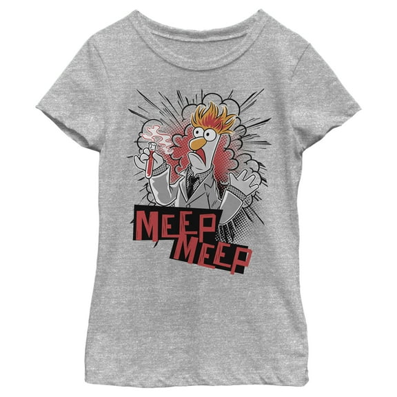 Girl's The Muppets Meep Meep Graphic Tee Athletic Heather Small