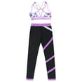 thumbnail image 4 of TTAO Kids Girls 2 Pcs Gymnastics Yoga Workout Tracksuit Sport Dance Outfit Butterfly 14, 4 of 7