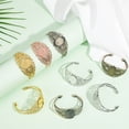 thumbnail image 5 of 10Pcs 5Colors Bezel Tray Blank Filigree Cuff Bangles Bracelet with 10Pcs Oval Glass Cabochons, 5 of 5