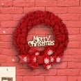 thumbnail image 3 of Christmas Wreath Decoration Garland Ornament Hanging Door Wreath for Christmas, Indoors, Holidays, Fireplace , Red 37cm, 3 of 10