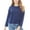 Indigo Rinse Wash, variant on Jones New York Womens Comfy Drop Sleeve Sweatshirt
