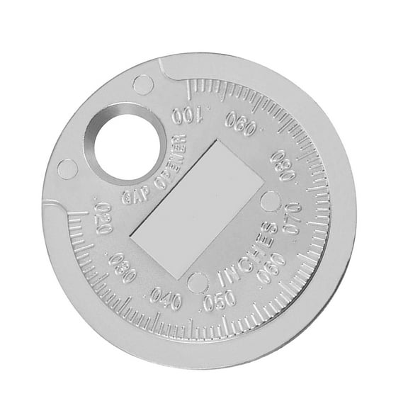 HEMOTON Engine Spark Plug Gap Gauge Zinc Alloy 0.020.1 inch Car Gapper Coin Type Gapping Tool Sparkplug Caliper (Silver)