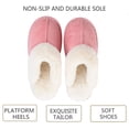 thumbnail image 3 of Pantuflas de mujer con espuma viscoelástica, suaves y sin cordones, forradas de gamuza y suela antideslizante, para interior y exterior., 3 of 5