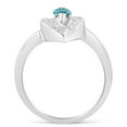 thumbnail image 2 of 14k White Gold 0.80ct TDW Treated Blue Marquise, Princess and Baguette Diamond Eye Shape Ring(H-I ,SI1-SI2), 2 of 5