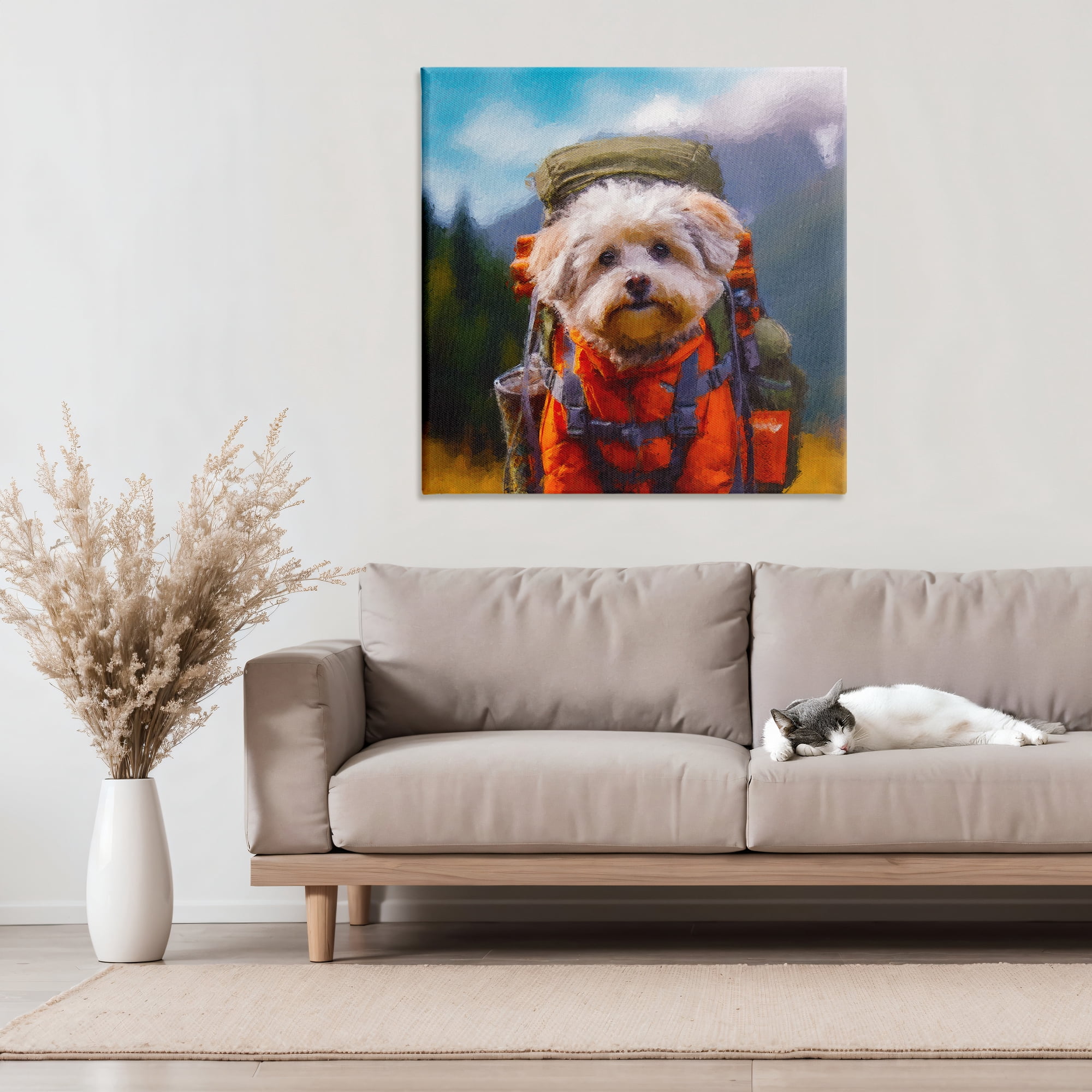 Stupell Industries Adventuring Hiker Dog Canvas Wall Art, design by Sean Parnell