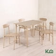 thumbnail image 5 of Comedor De 4 Sillas Metal Mesa Rectangular Elegante Moderno beige 5, 5 of 5