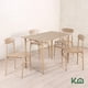 thumbnail image 5 of Comedor De 4 Sillas Metal Mesa Rectangular Elegante Moderno beige 5, 5 of 5