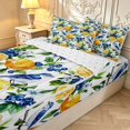 thumbnail image 3 of Erosebridal Watercolor Bird Animals Zipper Twin Comforter Sets with Fitted Sheet and 2 Pillowcases,Rustic Branch Zipper Bedding Set,White Blue,Reversible,4pcs, 3 of 8