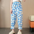 thumbnail image 2 of Diufon Lounge Pants for Girls Trendy Polka Dot Prints Pants Elastic Waist Drawstring Trousers, 2 of 4