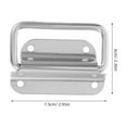 thumbnail image 2 of DINHEAROM Handles For Boxes Silver Modern For Toolboxes 2Pcs 3.0In X 2.4In X 0.4In, 2 of 8