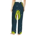 thumbnail image 3 of Sigee Avocado in Space Print Women's Soft Pajama Pants - Breathable and Comfortable Lounge Sleep Bottoms with Elastic Waistband and Pockets-Small, 3 of 9