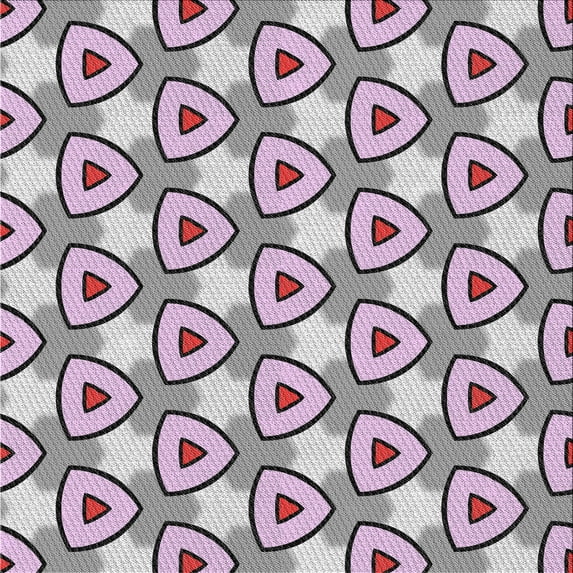 Ahgly Company Indoor Square Patterned Pink Novelty Area Rugs, 7' Square