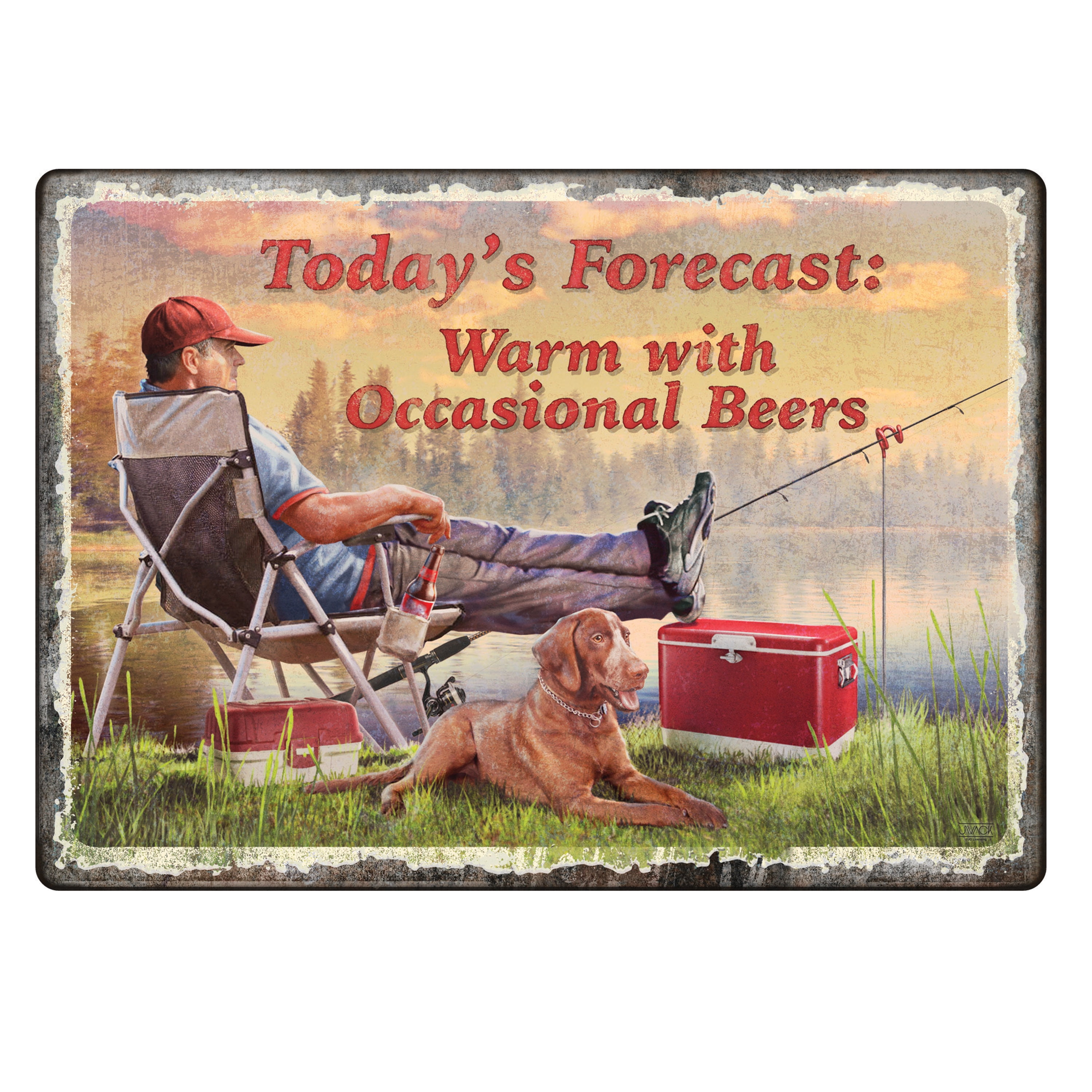 Rivers Edge Products Tin Sign Warm Ocasional Beers, Size 12" x 17" by Rivers Edge Products