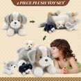 thumbnail image 5 of Tezituor 4Pcs Shepherd Dog Stuffed Animals 23.6'' Giant Stuffed Dog with 3 Puppy Plush Toy, 5 of 8