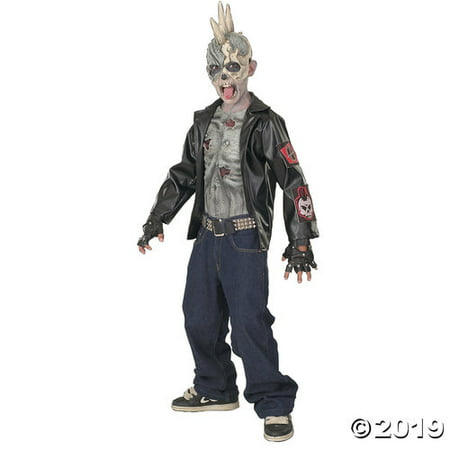 Boys Punk Zombie Kids Child Fancy Dress Party Halloween Costume, M (8-10)