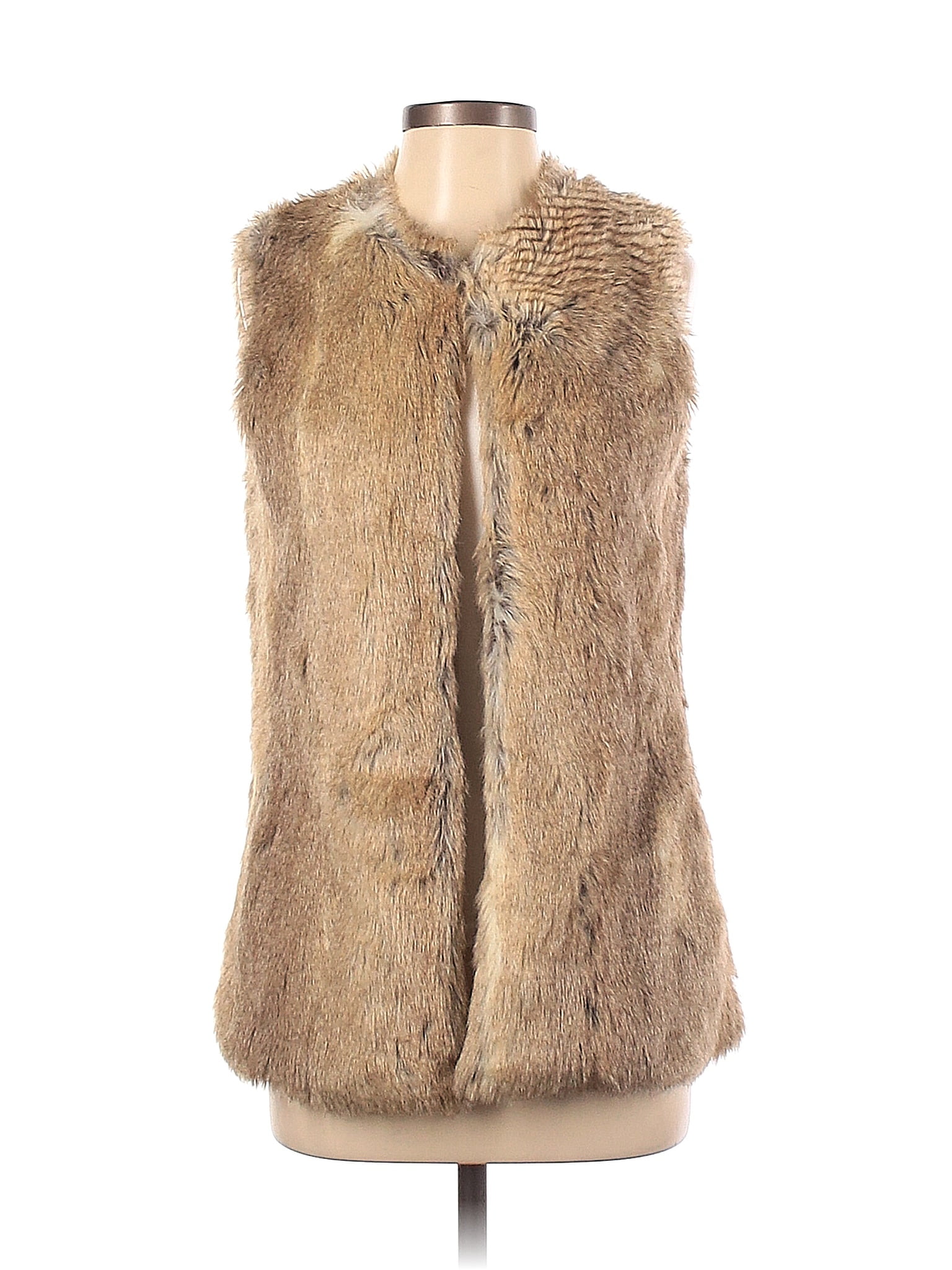 zara faux fur vest