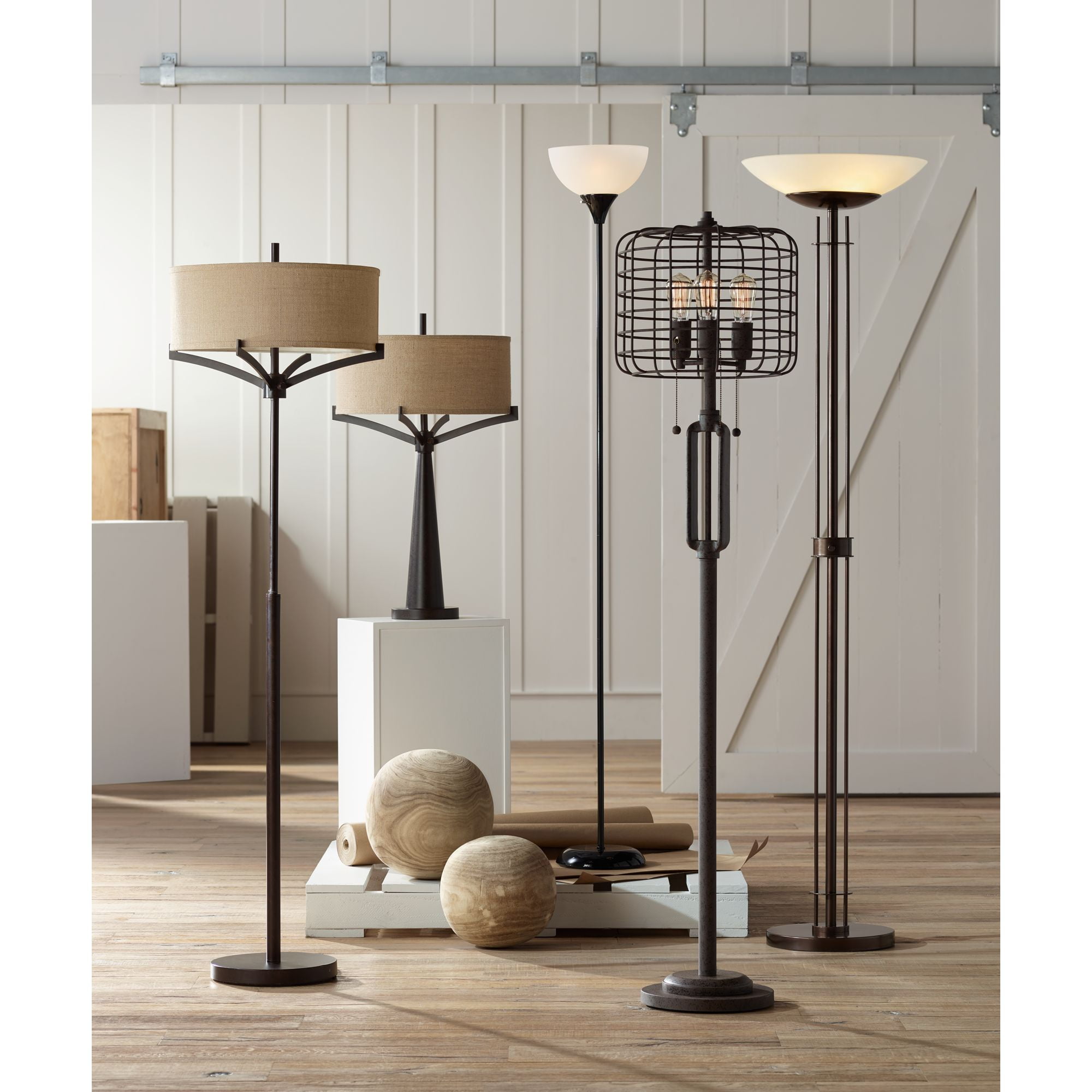 360 Lighting Bailey Black Torchiere Floor Lamp Com