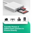 thumbnail image 2 of Lector de tarjetas SD AkHolz 2 en 1 para iPhone iPad Camera, 2 of 7