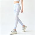 thumbnail image 2 of Duqingm Girls' Athletic Leggings Kids Dance Running Yoga Pants Workout Active Dance Tights with Pockets (Blue,6-7 Years), 2 of 6