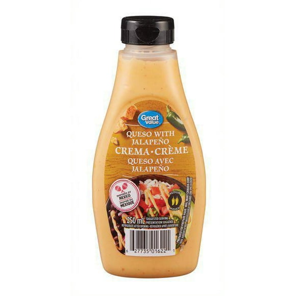 Queso avec jalapeño en crème Great Value - Inspire du Mexique - 250 mL 250 ml