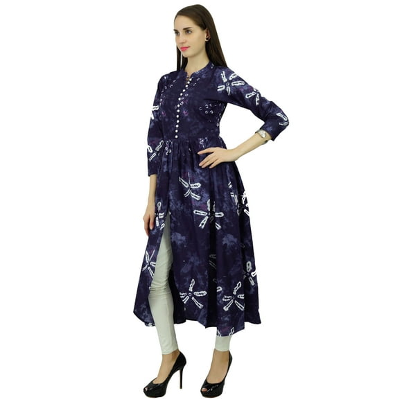 Phagun Cotton Tie-Dyed Designer Women Kurta Ethnic Top Tunic Dress Anarkali Kurti