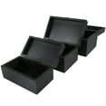 thumbnail image 5 of DecMode Intricate Carved Black Wood Decorative Box with Hinged Lid, 3 Count, 5 of 9