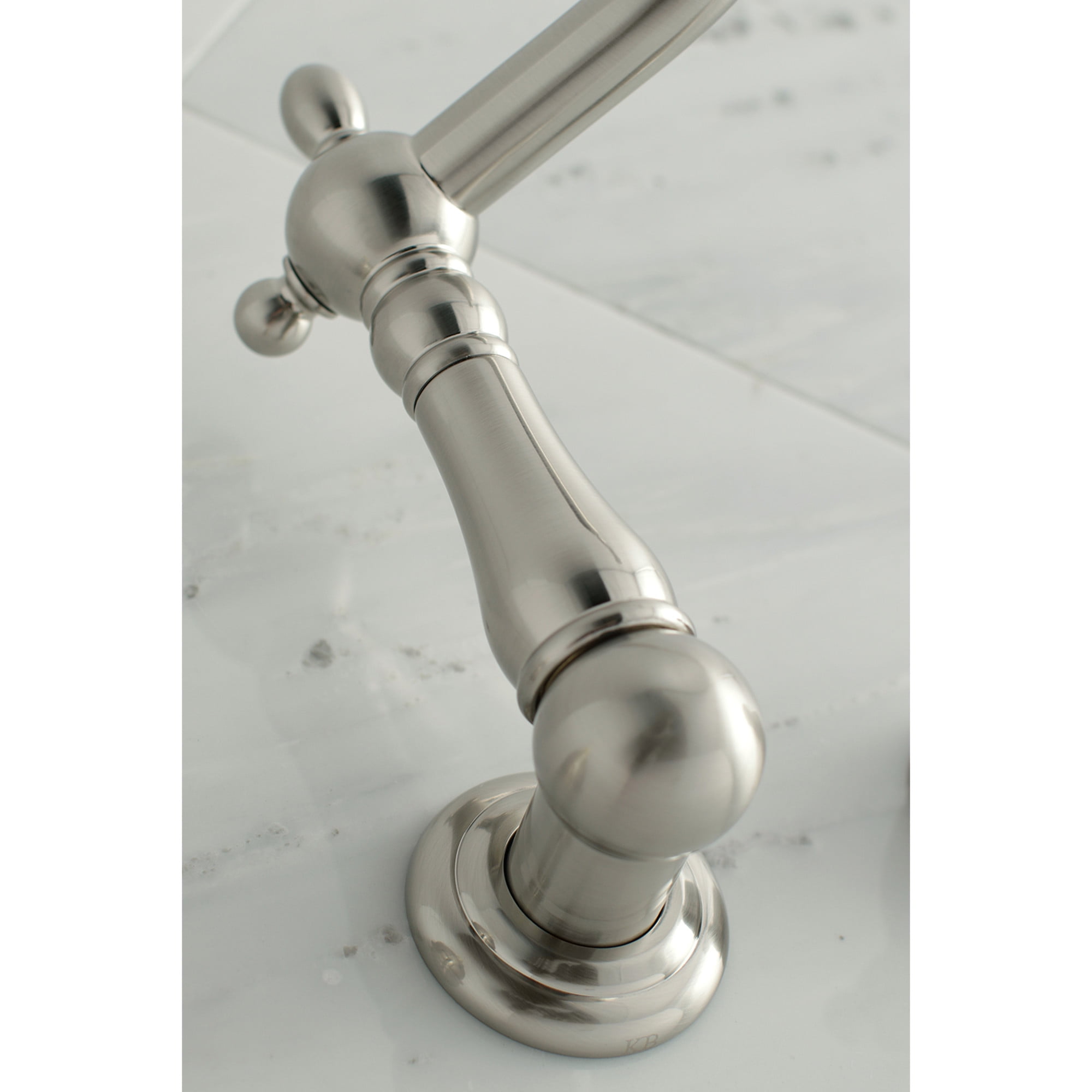 Kingston Brass KS1028PX Heritage Two-Handle Wall Mount Roman Tub Faucet, Brushed Nickel
