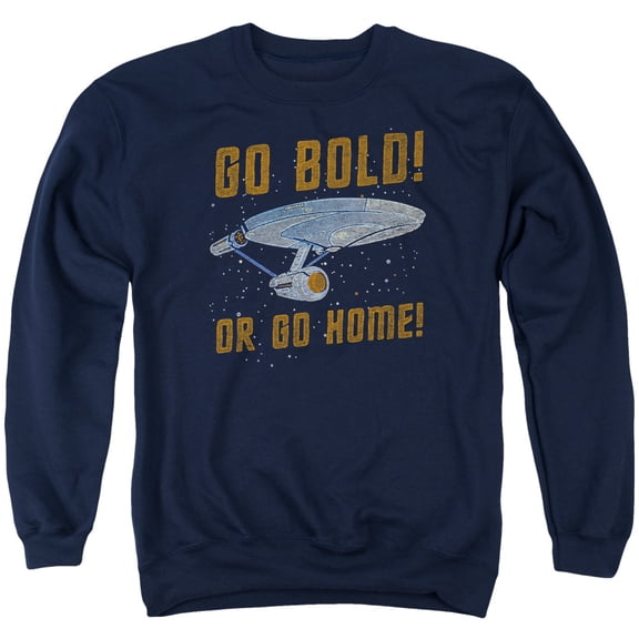 Star Trek Go Bold Adult Crewneck Sweatshirt Navy