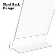 MaxGear 6 Pack Sign Holder 8.5 X 11 inches Slant Back Design Acrylic Sign Holders Display Stand Paper Holder Table Top Sign Holder