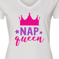 thumbnail image 4 of Inktastic Nap Queen, Princess, Crown, Stars, Sleep, Sleeping Women's V-Neck T-Shirt, 4 of 5