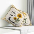 thumbnail image 3 of Sunflowers Pillow Covers 20x20 Inch Decorative Throw Pillow Cover, Yellow Floral Botanical Checkered Rustic Sofa Pillowcases Accent Cushion Case Home Decor Bedroom Living Room, 3 of 6