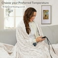 thumbnail image 7 of SUNNY HEAT Heated Electric Blanket Ribbed Flannel 72"x84" Full Size - 10 Heating Settings & 2/4/6/8/10/12 Hours Auto off, Thick and Warm Washable - White, 7 of 7