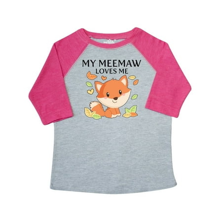 

Inktastic My Meemaw Loves Me- little fox Gift Toddler Boy or Toddler Girl T-Shirt