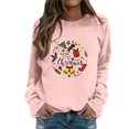 thumbnail image 1 of VBARHMQRT Chandail Preppy pour Femmes à Col Rond à Manches Longues Cadeau Imprimé Grande Taille Chandail à Capuchon Ample et Épais, 1 of 4