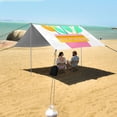 thumbnail image 7 of Portable Beach Tent Sun Shelter With Ground Pegs Water And Wind Resistant Sun Shade Canopy Angle Adjustable Flower Clip Art, 7 of 7