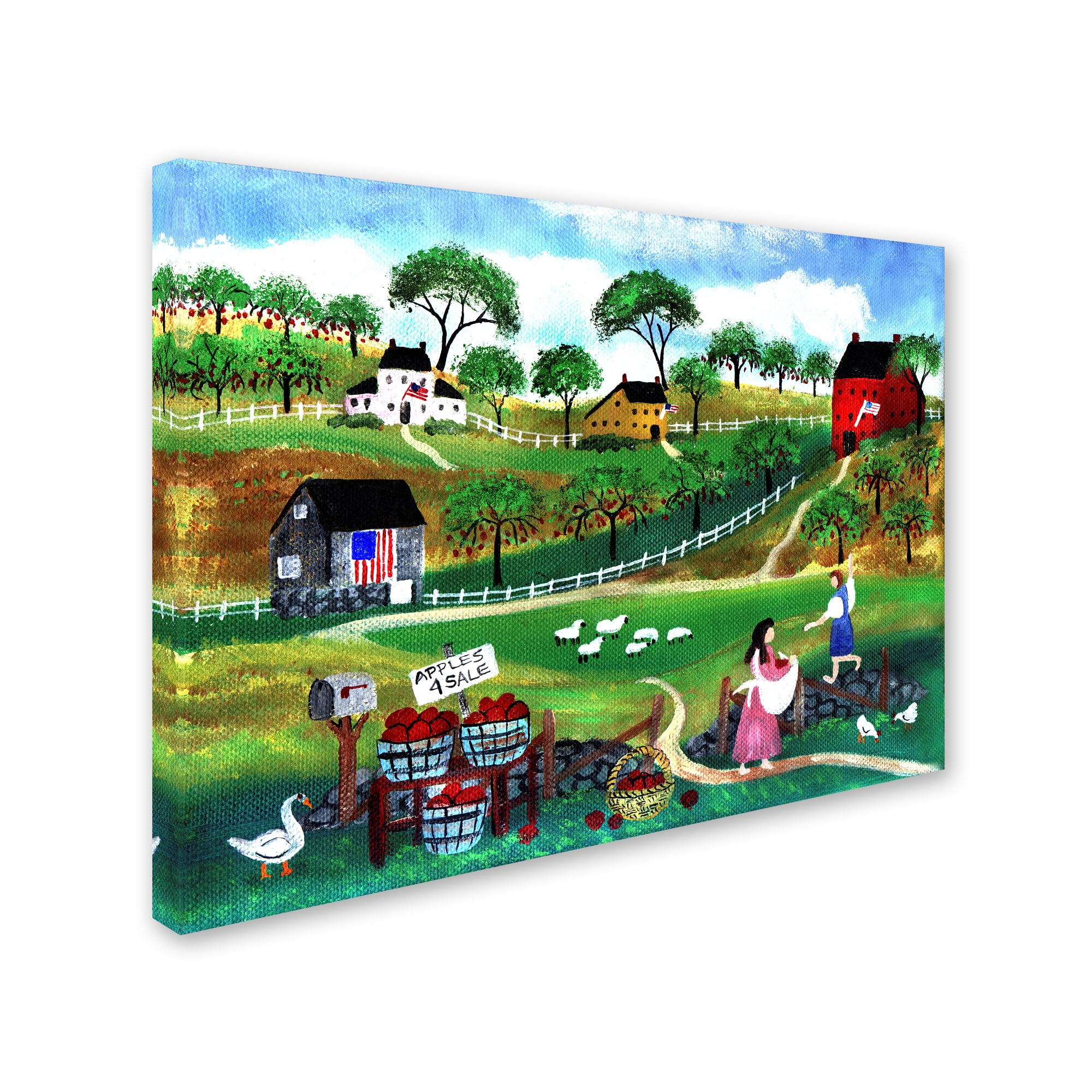 Trademark Fine Art 'Apples 4 Sale' Canvas Art by Cheryl Bartley