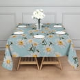thumbnail image 3 of Lightblue Daisy Flower Yellow Centers Pattern Square Tablecloth,Waterproof Square Table Cover,Wipeable Spillproof Washable Table Cover for Home Kitchen Party Decor 52"x52"(132x132cm), 3 of 6