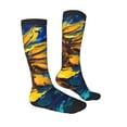 thumbnail image 3 of Fotbe Sunflower Starry Night Vibes print Women's Men's Novelty Crew Socks Cotton Socks Knee High Socks for Walking,Running,Nurses,Pregnancy, 3 of 8